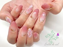 サロンドシエル(salon de ciel)/ガーリーグラデーションネイル