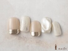 アイネイルズ 横浜EAST店(I-nails)/ニュアンス凸凹パール[横浜]