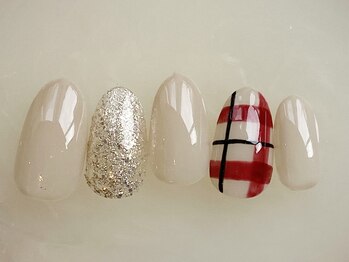 ネイルサロン フローリア(nail salon Florir)/チェック×ラメ