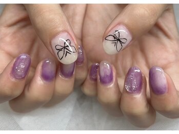 ネイルアンドアイラッシュスタジオ シュシュ(chouchou)/手書きアート・ニュアンス