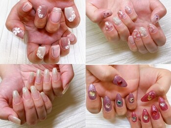 エイアンドエイ 蓮田店(A&A)の写真/【上品系～ニュアンスまでデザイン多数♪】カラーやデザインの位置も変更可能！季節ネイルも楽しめる◎