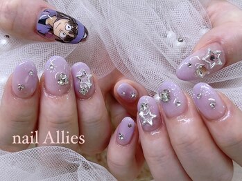 アリーズ(Allies)/うるうる紫 &nbsp;痛ネイル