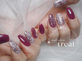 トリート(treat)の写真/華やか・お花・ニュアンス・シンプル……多彩なアートでネイルをもっと楽しく♪もちろんフォルムも美しく。