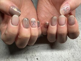 ガーリーリボンネイル