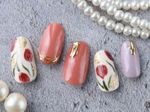 ネイルサロンアンドスクール ミュー(Nail Salon & school mieux)/春先取りチューリップデザイン