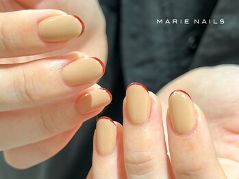 マリーネイルズ 横浜店(MARIE NAILS)/スキニーフレンチ ¥7,150 0322c