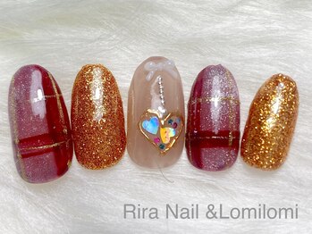 リラ(RIRA)/チェック柄ネイル