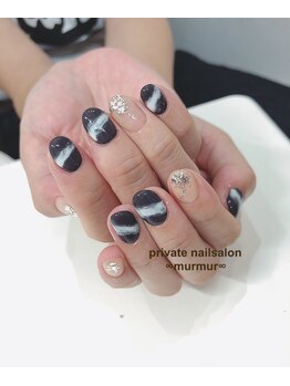 プライベート ネイルサロン マーマ(murmur)/もやもや秋ネイル
