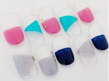 ネイルサロン クイール 小山店(NAIL SALON QUILL)/ハーフフレンチ+ブロッキング