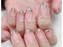 アンドネイルアンドビューティー(&NAIL and Beauty)/ガラスフレンチネイル