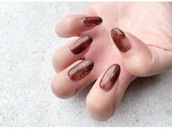 アバネイル 藤が丘(AVA NAIL)/ムラ塗り秋ワンカラーネイル