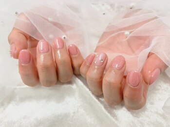 リエル(Riel)/シンプルピンクネイル