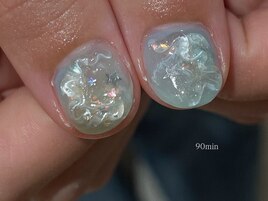 夏ネイル　夏色 グリーン 錦糸町