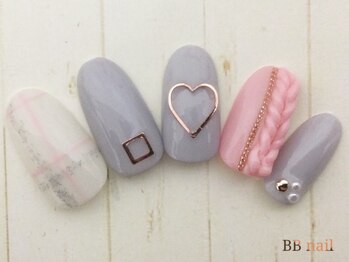 ビービーネイル 所沢店(BB)/クレイジェル×ニットネイル