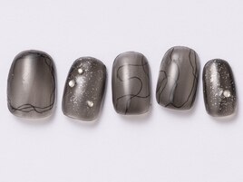 シアーブラックネイル　¥7000