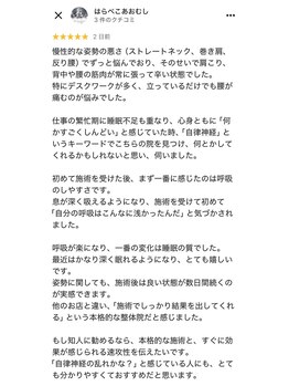 カイロプラクティック健寿/口コミ１２
