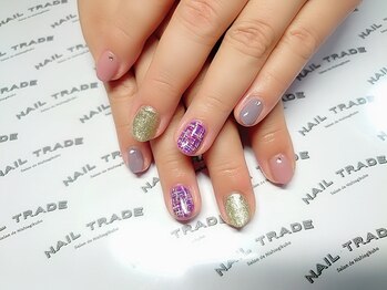 ネイルトレード 西荻窪店(NAIL TRADE)/ツィード柄ネイル
