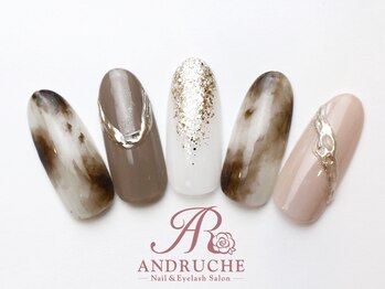 アンドルーチェ なんばパークス店(ANDRUCHE)/ニュアンス×ミラーネイル