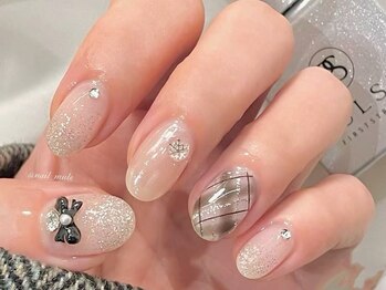 モナサロン(Mona salon)の写真/人気のワンホン/ガラスフレンチ/マグネットもＯＫ♪爪が短いor伸ばせない方も思わず見せたくなる可愛い爪に