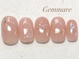 韓国風リボンネイル