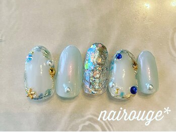 ネイル―ジュ 札幌大通店(nairouge*)/ミルクプールシェルネイル♪