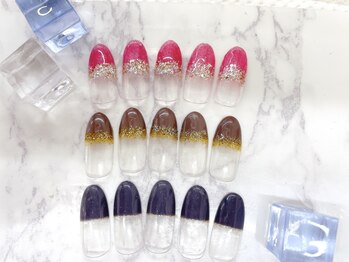 ティ-エヌ ルーシー店/中間ラメ☆ストレートフレンチ