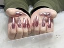 ピンクミラーネイル