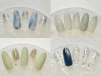 スリール(sourire by PRESS NAIL&EYELASH)の写真/[写真:¥5400]完全定額制・時短サロン◆オフ込・1カラー/ラメグラ¥4400・トレンド*アートコレクション¥5400!