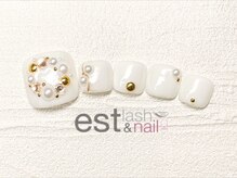 エストラッシュアンドネイル 銀座店(est lash&nail)/フット　ホワイトリースネイル