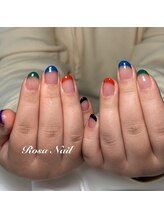 ローザネイル(Rosa Nail)/カラフルフレンチ