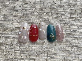 12月定額　クリスマスネイル