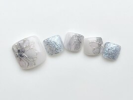 フラワーネイル　インク　ミラー