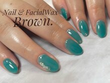 ブラウン(Brown.)/夏シェルネイル