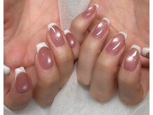 ネイルアンドアイラッシュスタジオ シュシュ(chouchou)/人気！！マグベースにフレンチ