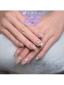 蝶々ネイル バタフライネイル(butterfly nail)/