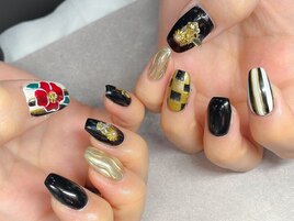 椿/モダン和柄/市松模様/卒業式