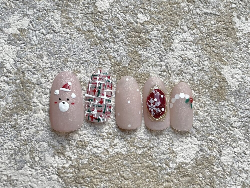 2025年冬】ワンカラー クリスマスのネイルデザイン集｜人気順  
