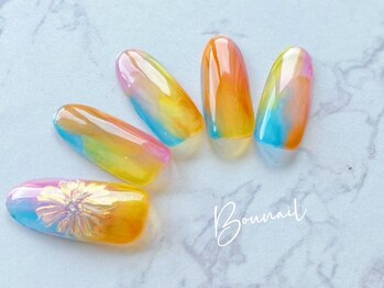 ボネール(nail ＆ eyelash Bounail)/ハンド定額コース　フラワー