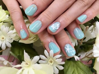 プルミエ ネイル(Premier Nail)/ホヌ&ヒトデ★手描きアート
