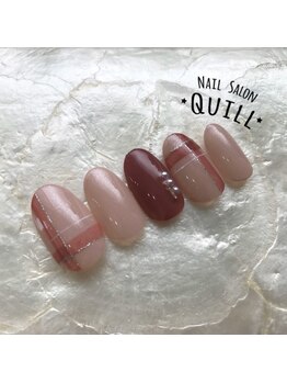 ネイルサロン クイル(QUILL)/11月チェック柄♪3