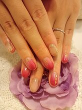 ネイル アンド ボディ ローサ(ROSA)/秋色グラデ＋囲みミラー
