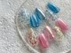 マイ ネイル 銀座店(Mai Nail)の写真/【初回*定額ア-ト¥6980~】透け感が心地よい、夏を彩る涼やかデザイン♪爽やかな透明感のある指先に...*