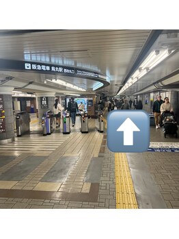 四条シセイ整体院(SHISEI整体院)/地下道道順(阪急四条烏丸駅)