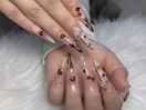 バレンタインネイル