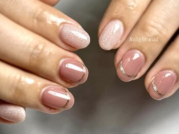 リライトネイル(Relight nail)/シンプル上品チューリップネイル