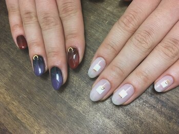 アイラッシュアンドネイル専門店 クラル(CURAR)/非対称ネイル¥9980