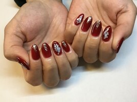 クリアレッドネイル