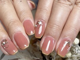 ちゅるん☆なラメフレンチネイル