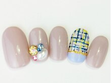 ネイルサロン ドレリッチ 大宮店(drerich)/【6990】ツイードグレージュ