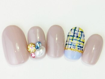 ネイルサロン ドレリッチ 大宮店(drerich)/【6990】ツイードグレージュ